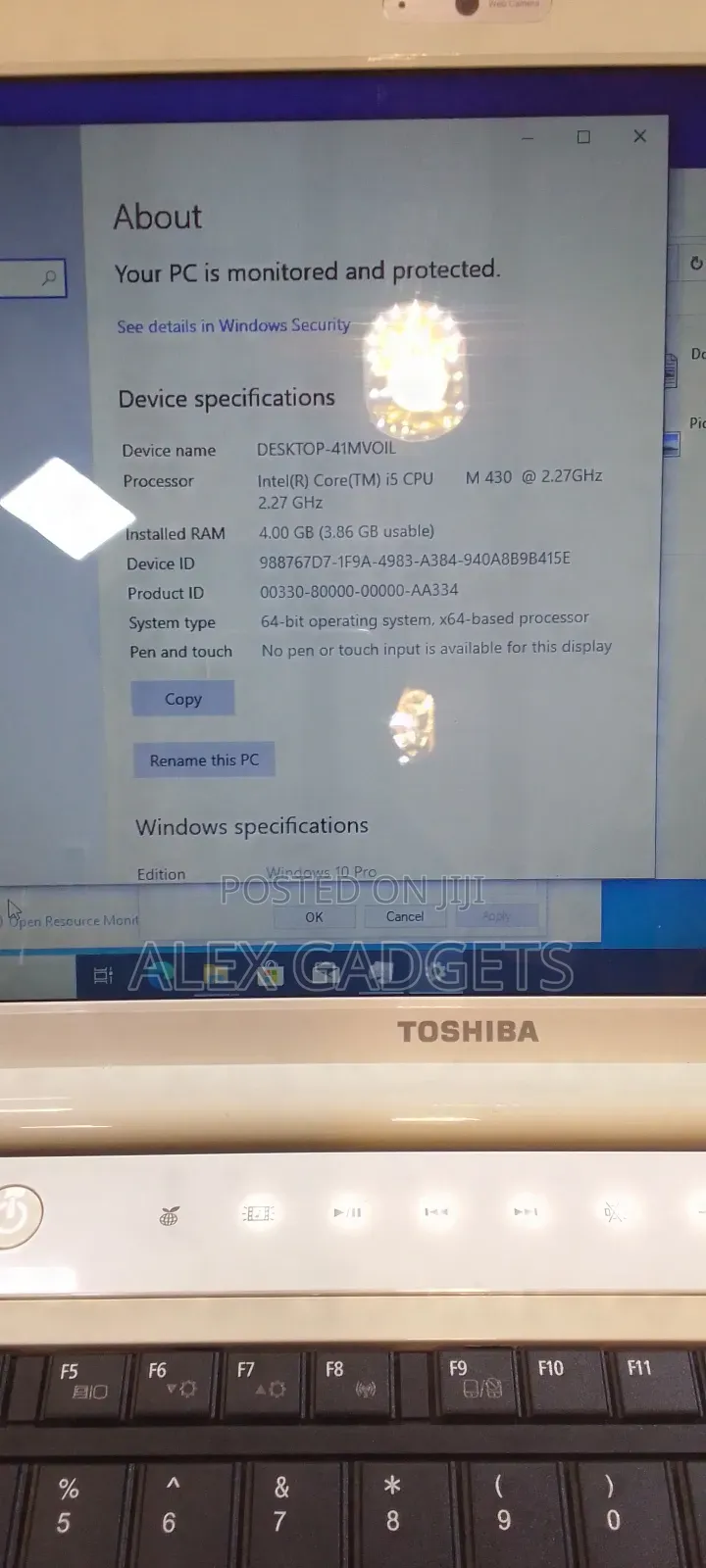 Laptop Toshiba Satellite A500 4GB Intel Core I5 HDD 750GB