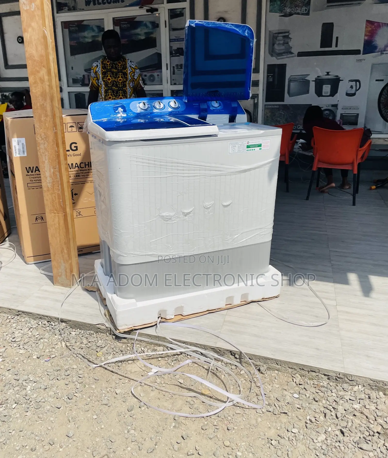 Energy Saving Haier 18kg Semi-Automatic Washing Machine.