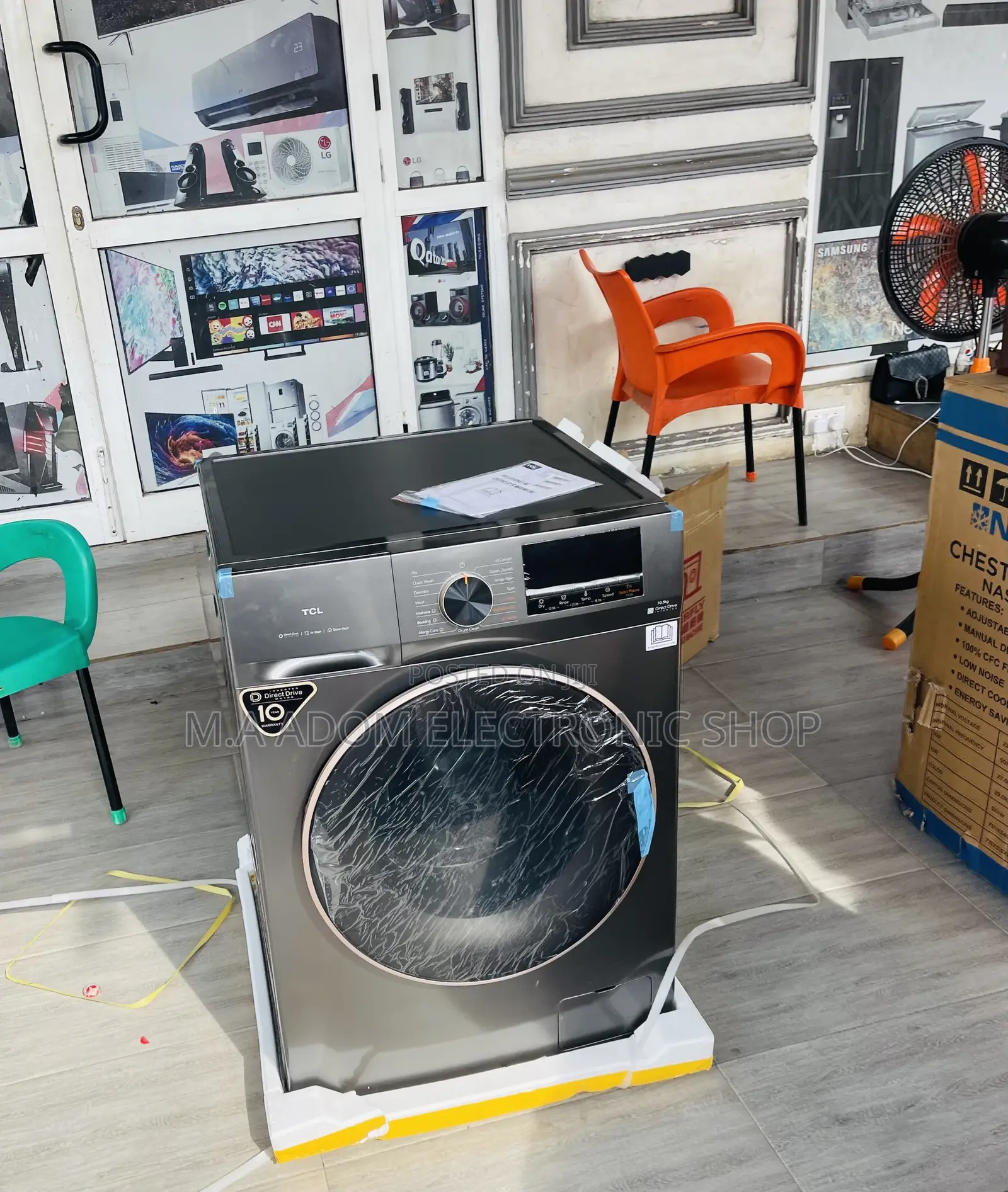 Original TCL 10.5kg Front Load Smart Washing Machine.