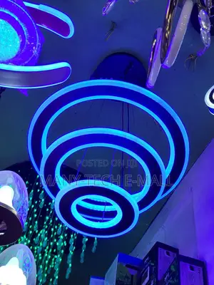 Blue and White Remote Control Ceiling Chandelier Light