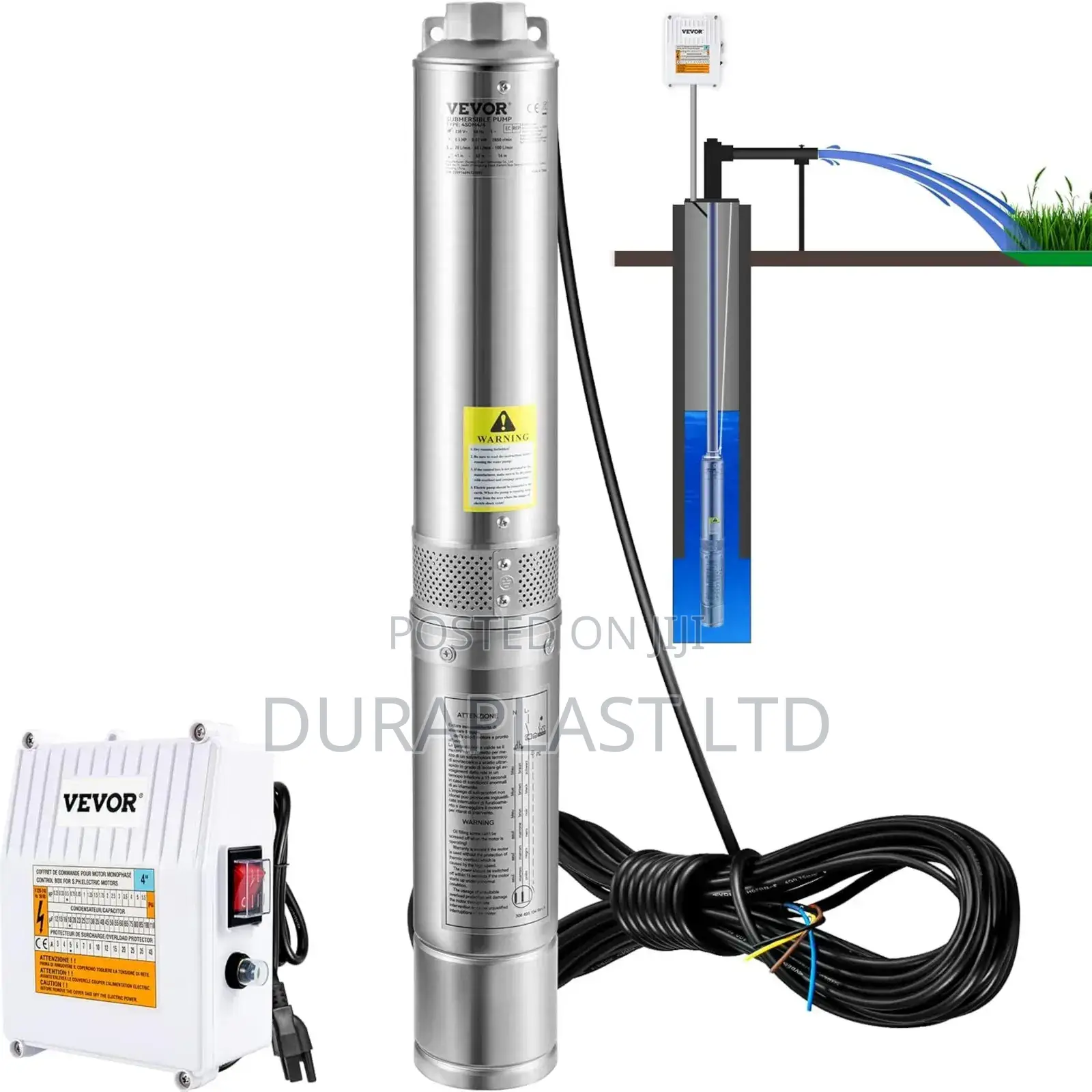 1.5hp Submersible Borehole Pump