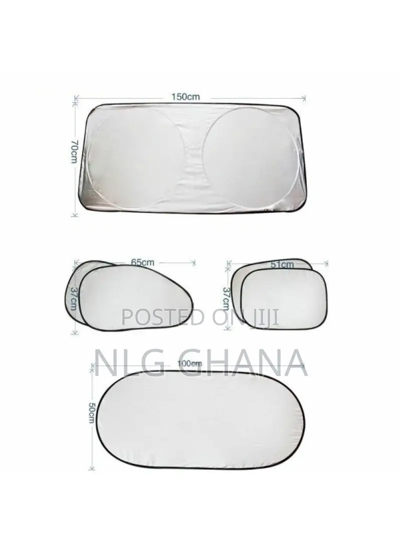 6pcs Car Windshield Sun Shade Cover Set for Front Rear Tvx12876