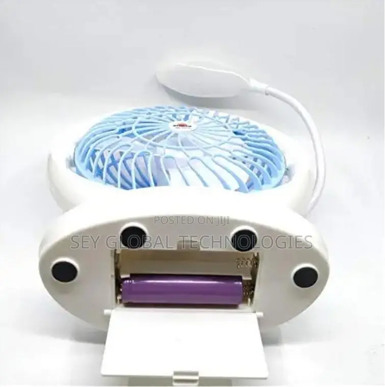 JR-2018 Powerful Rechargeable Table Fan With Ledlight