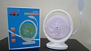 JR-2018 Powerful Rechargeable Table Fan With Ledlight
