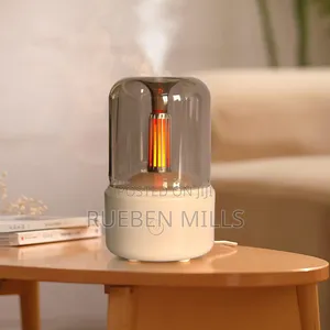 Portable White Candlelight Flame Air Diffuser