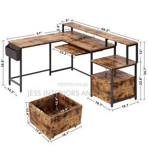 L-Shape Computer Desk
(168cm)