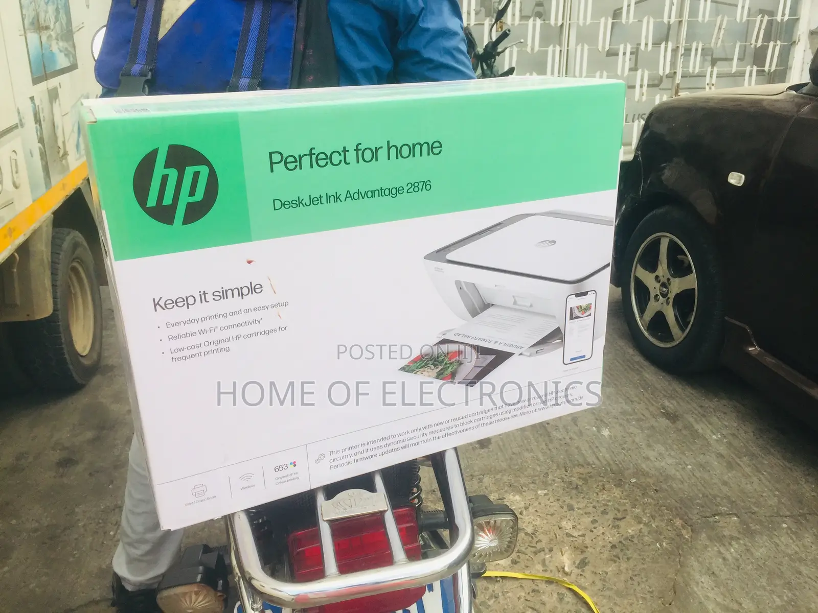 Buy HP Ink Deskjet 2876 3 in 1 Color Wireless Printer