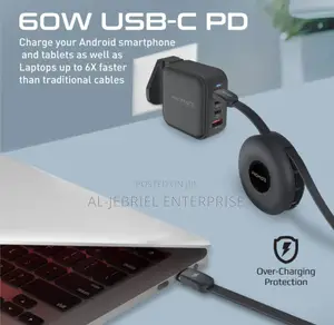 3-in-1 Promate Auto-Recoil USB-C Cable With Magnetic USB-C