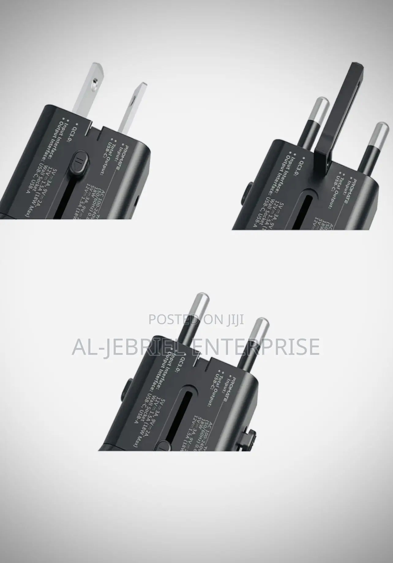 30 Watts Output Promate TRIPLUG-PD18 Travel Power ADAPTER