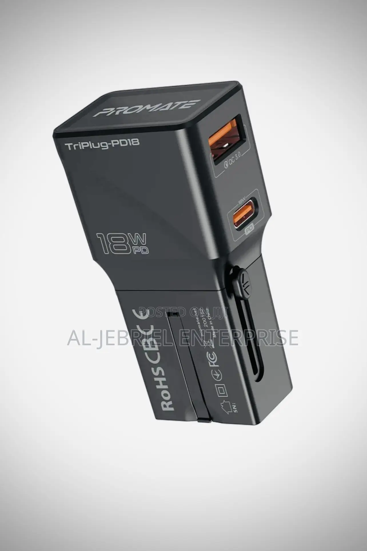 30 Watts Output Promate TRIPLUG-PD18 Travel Power ADAPTER