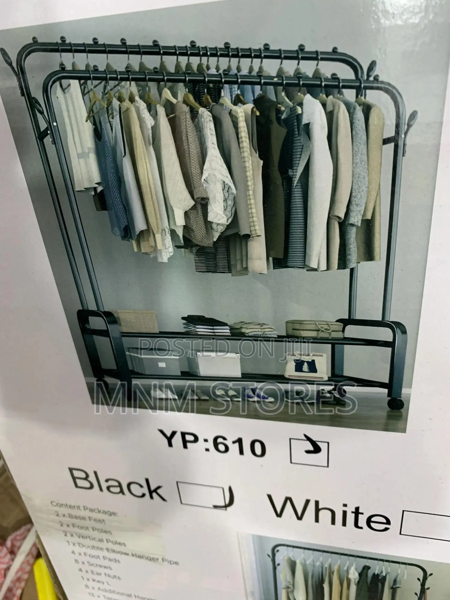 Double Pole Hanger With Shoe Rack Big Size