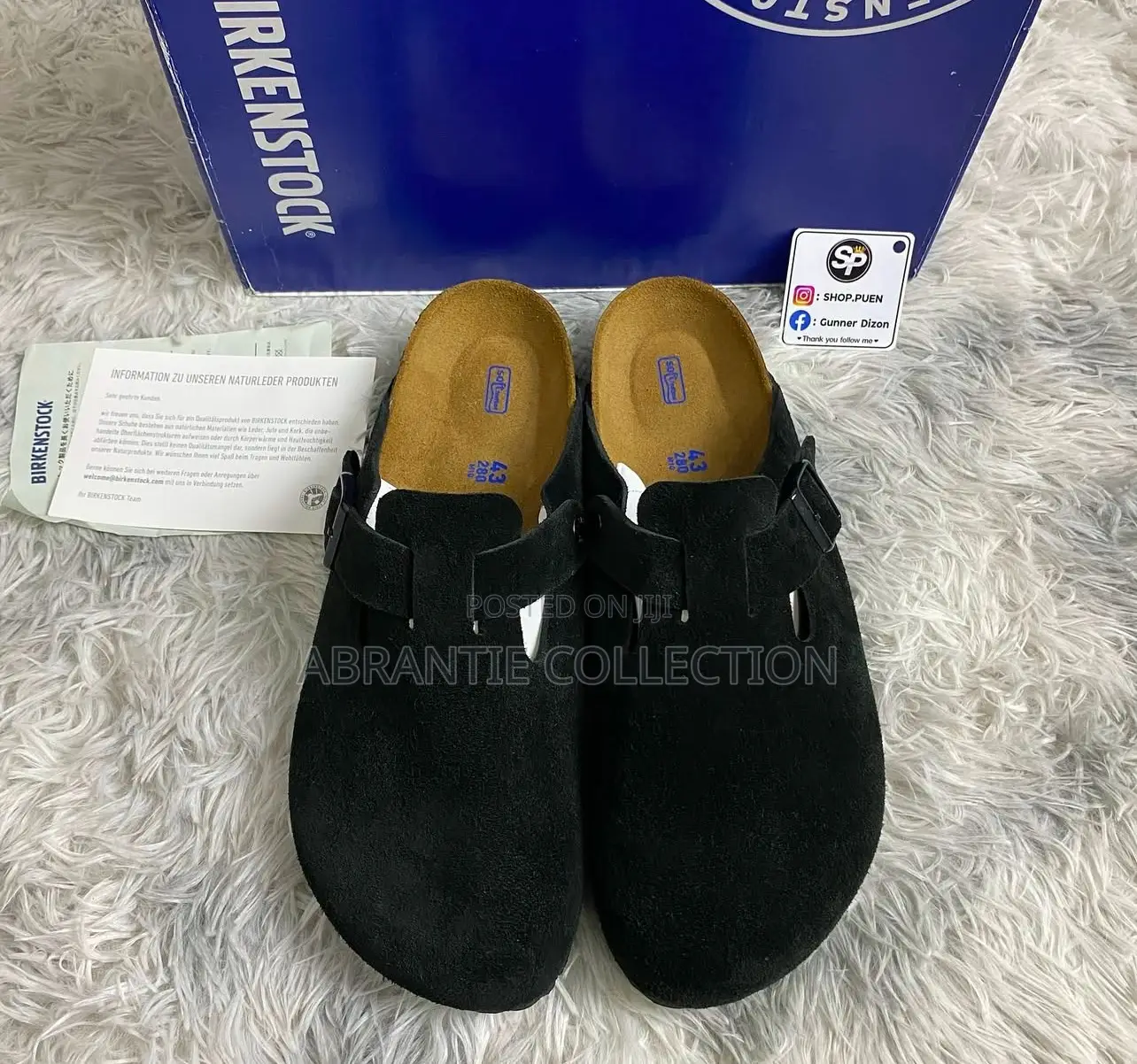 Birkenstock Boston Suede Black