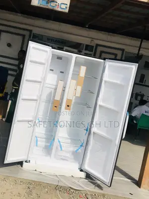 Nasco Frosty Doubledoor Gray Sidebyside Fridge