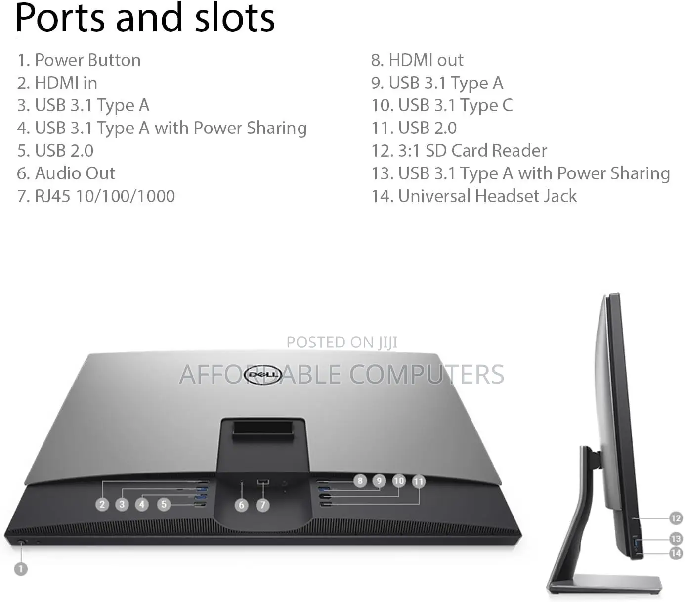 New Desktop Computer Dell Inspiron One 2205 16GB AMD Ryzen 7 SSD 512GB