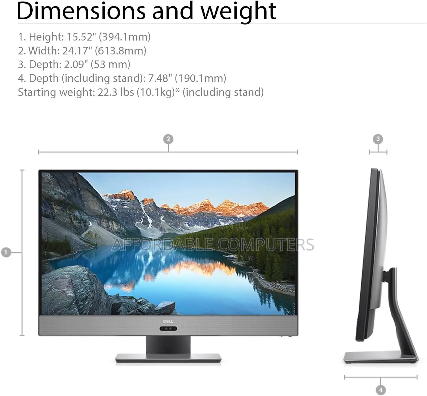 New Desktop Computer Dell Inspiron One 2205 16GB AMD Ryzen 7 SSD 512GB