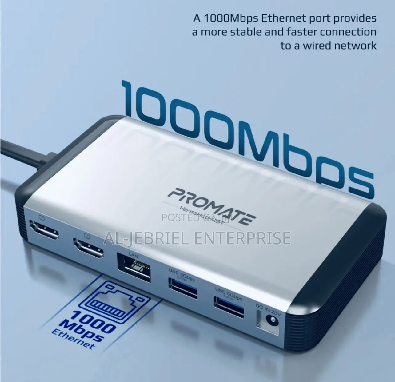 12-in-1 Promate VERSAHUB USB Hub With 100w Power Delivery