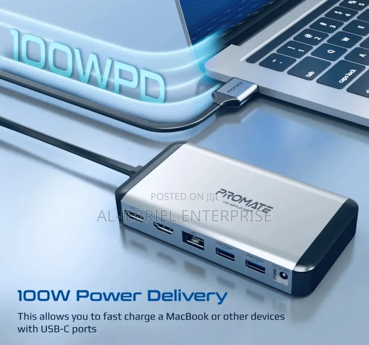 12-in-1 Promate VERSAHUB USB Hub With 100w Power Delivery