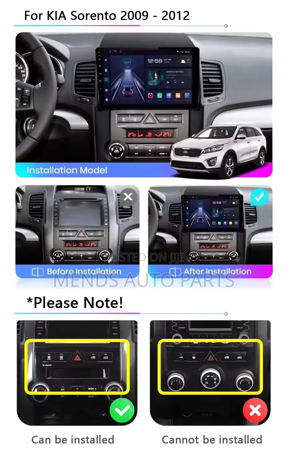 Kia Sorento Android Video Car Tape