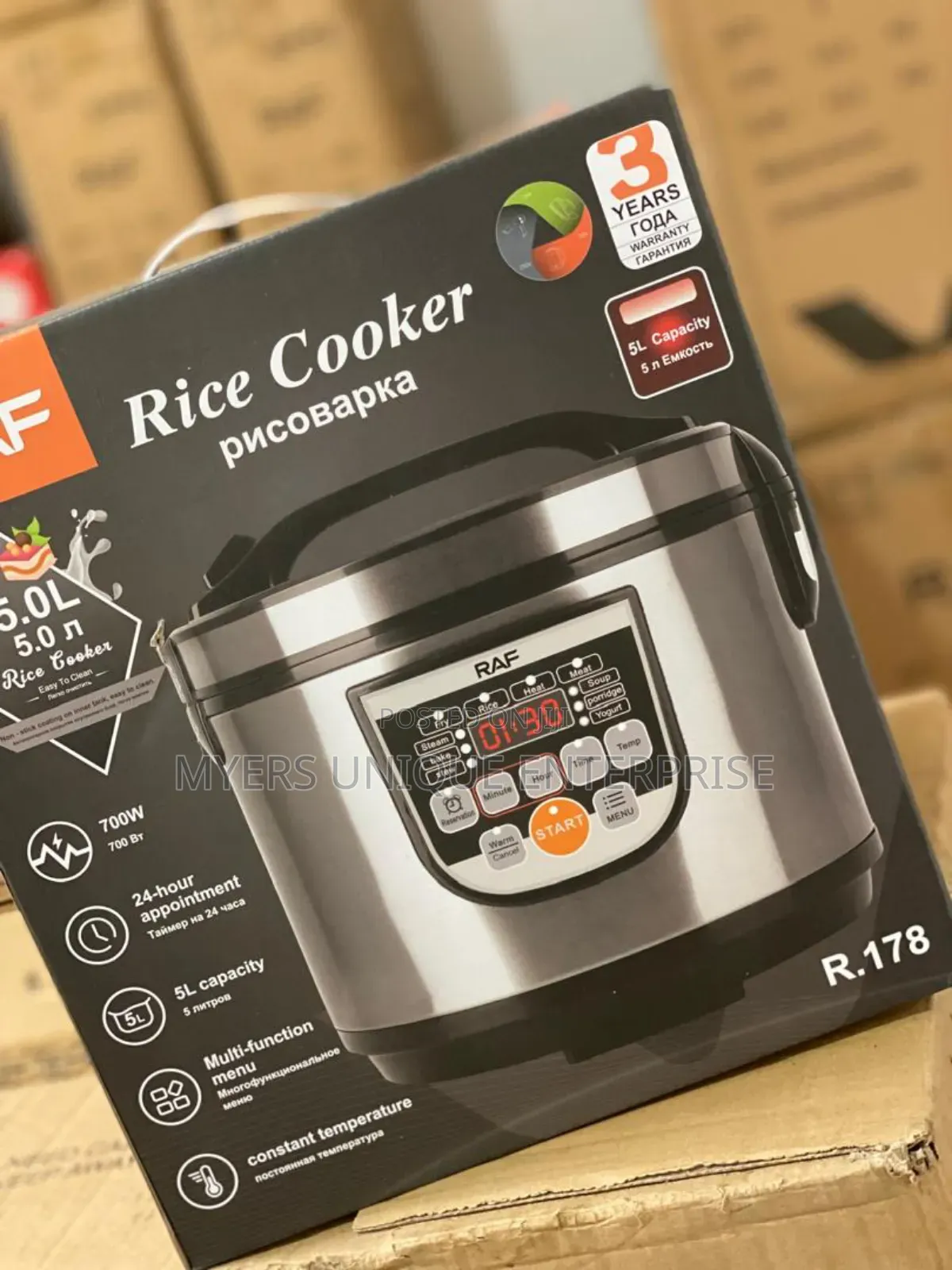 Raf High Quality Electric 5l Rice Cooker