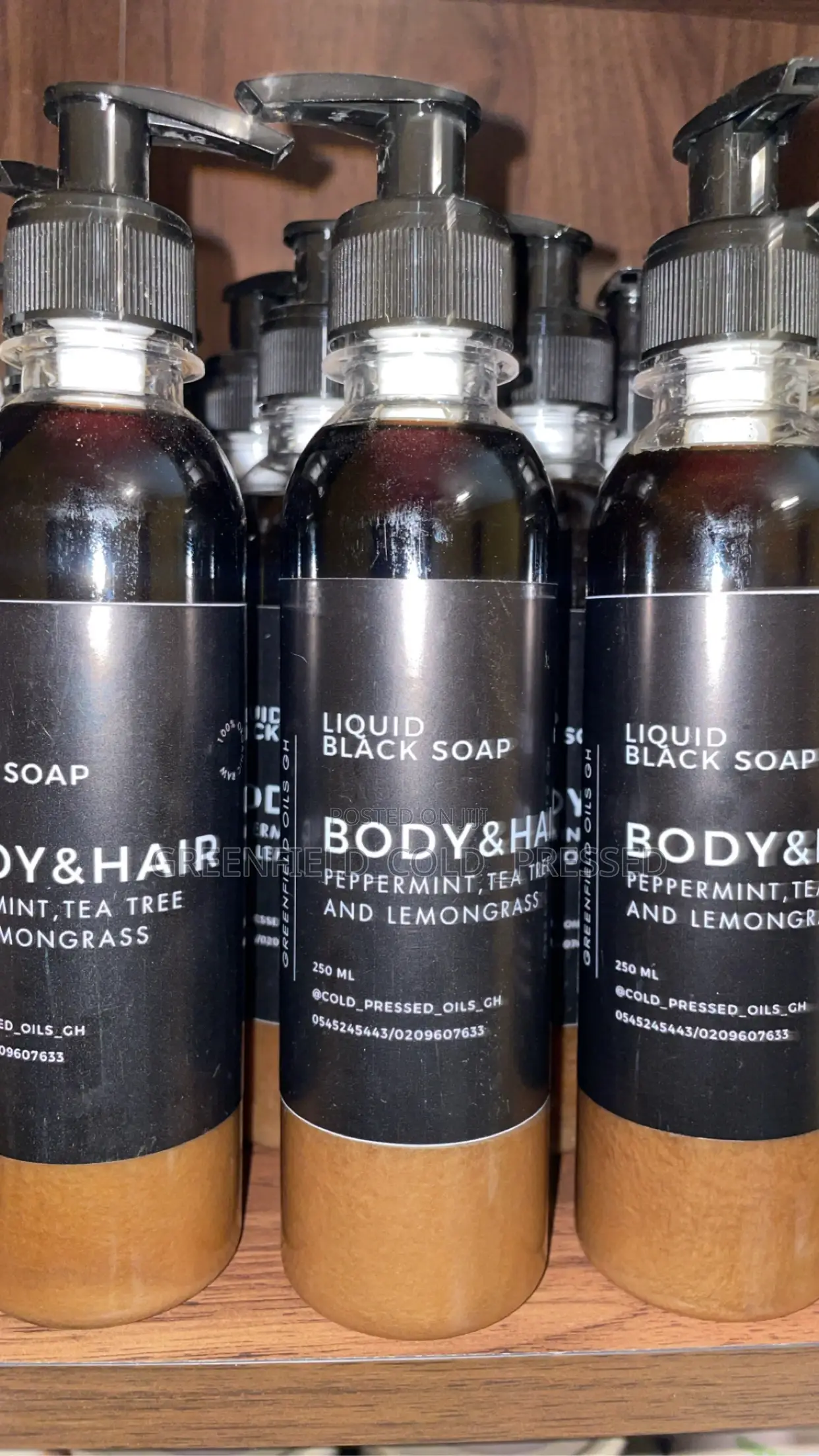 Raw Organic Liquid Black Soap