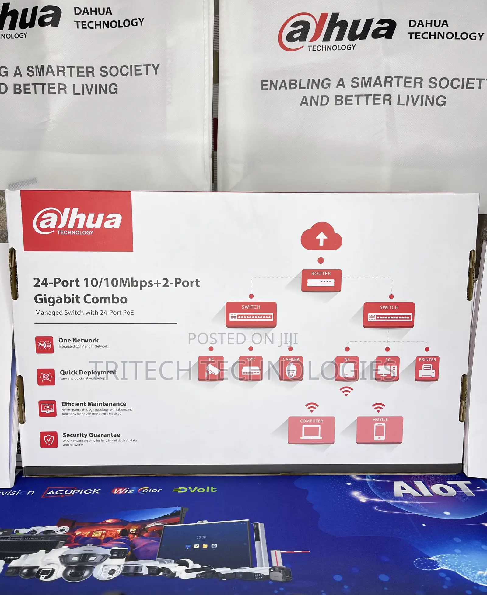 Dahua 24port Poe Cloud Managed Switch DH-CS4226-24ET-375