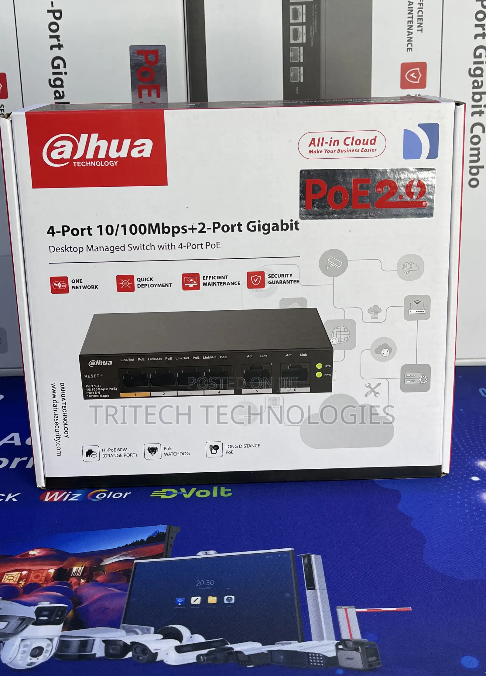 Dahua 4port Poe Managed Desktop Switch Dh-Cs4006-4et-60