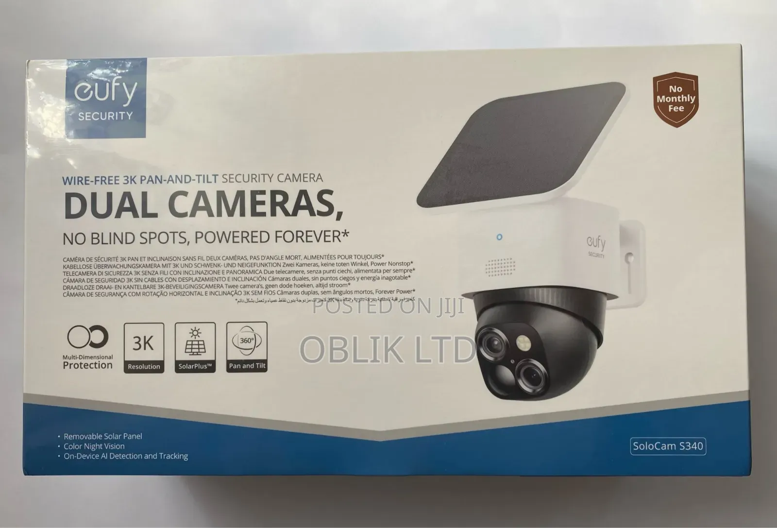 Eufy Solo 360° Solar Powered Outdoor Security Camera - S340