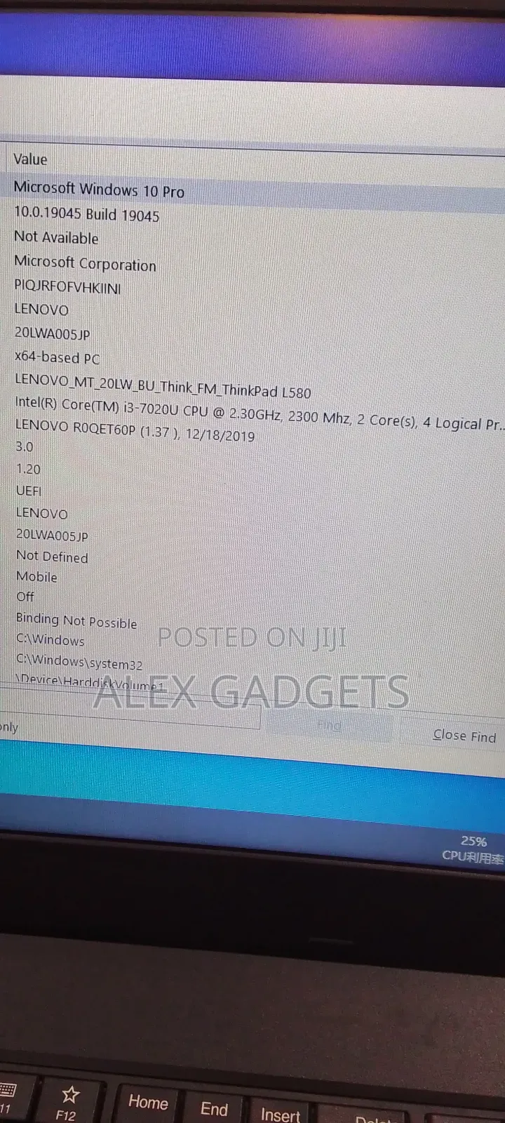 Laptop Lenovo ThinkPad L580 8GB Intel Core I3 SSD 128GB