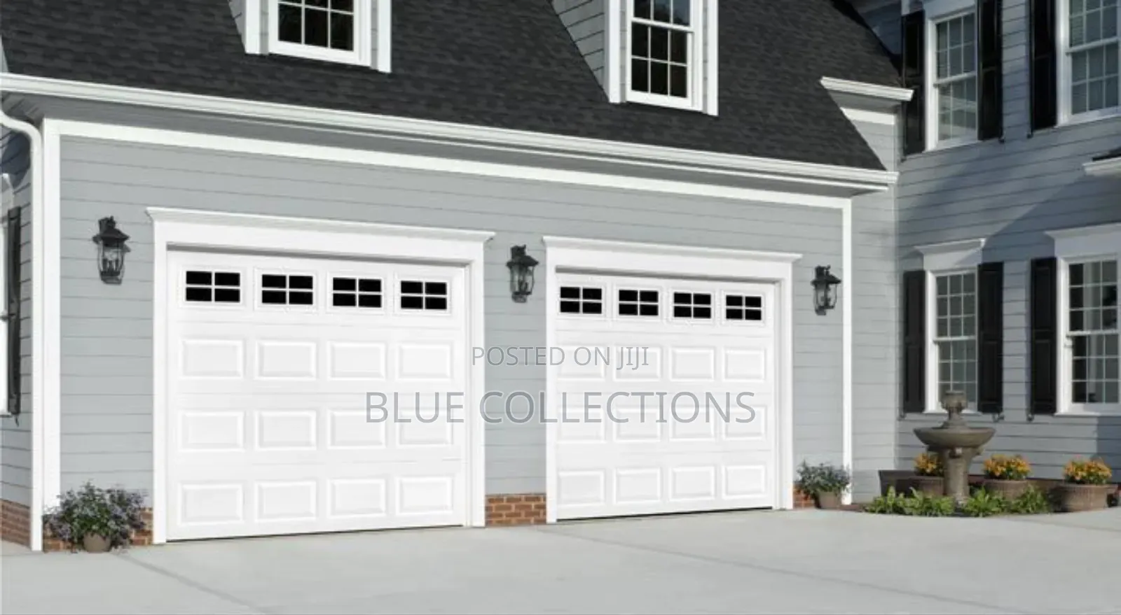 Smart Home Garage Door With Fanlight