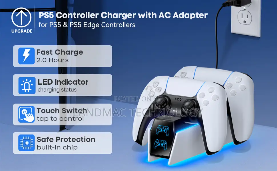Double Fast Charging Station for Ps5 Controllers