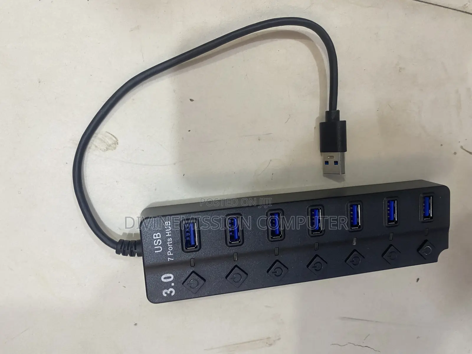 3.0 Usb Hub 7 Ports With Dc 5v Power Jack, LED Induction