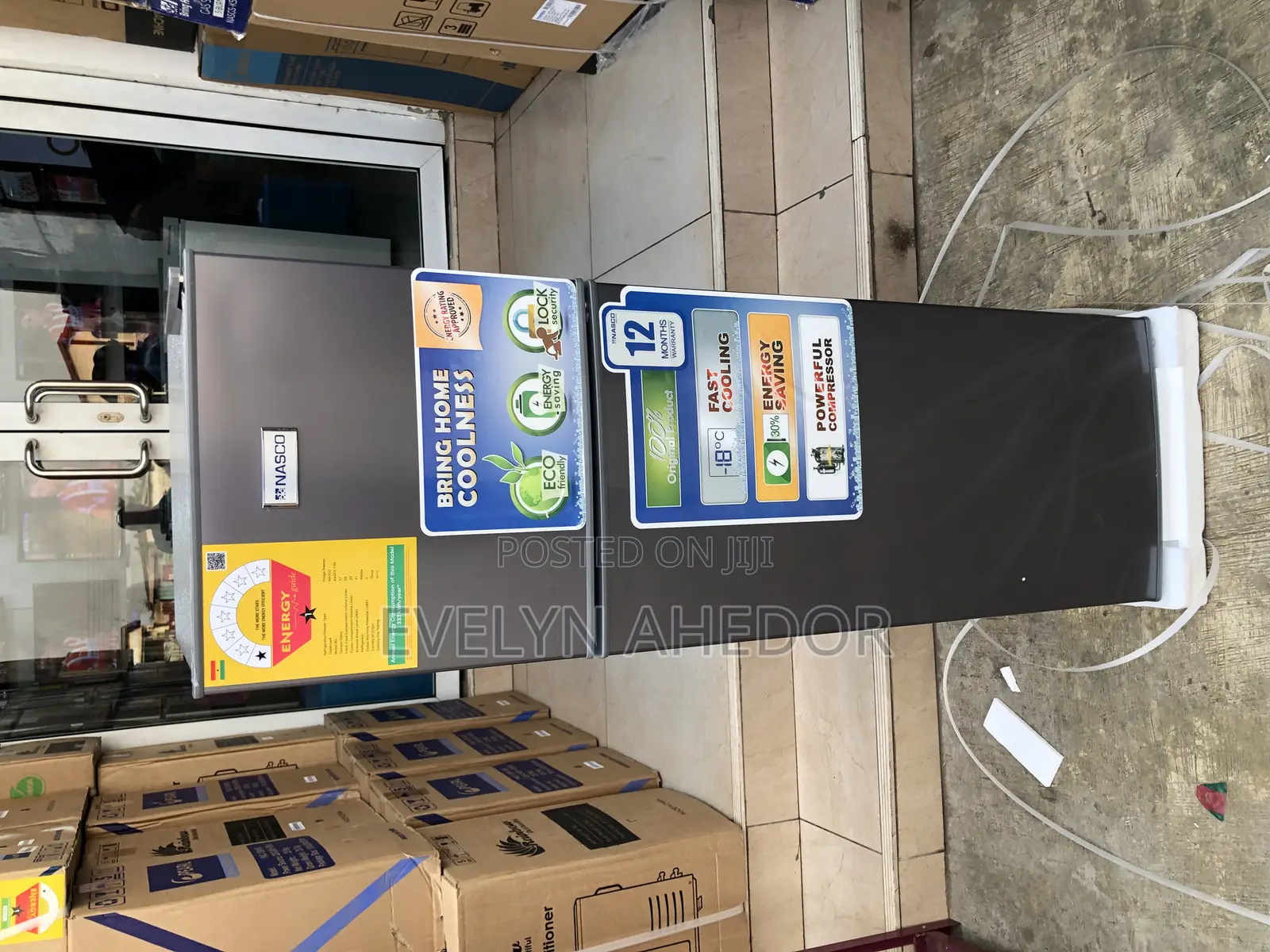Nasco Double Door Fridge 98liters With Two Door Available