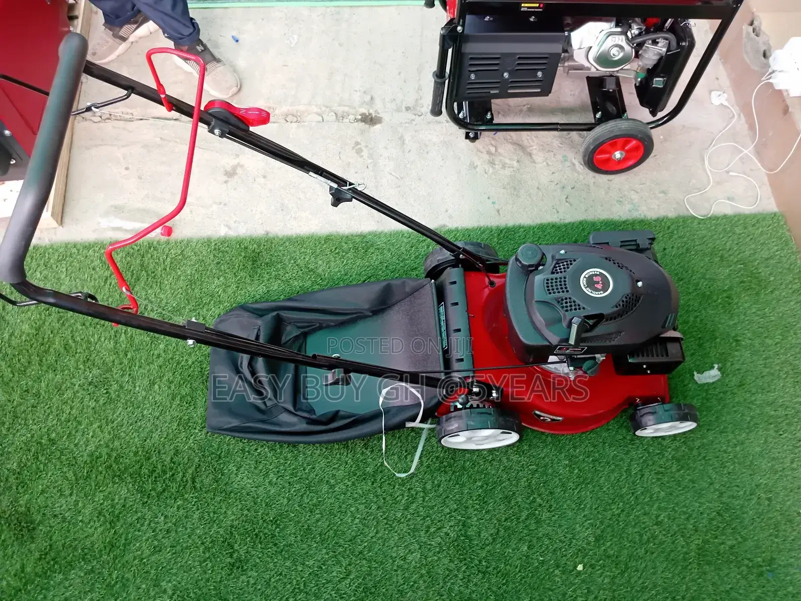 Complete Modern Petrol Lawn Mower With Collector