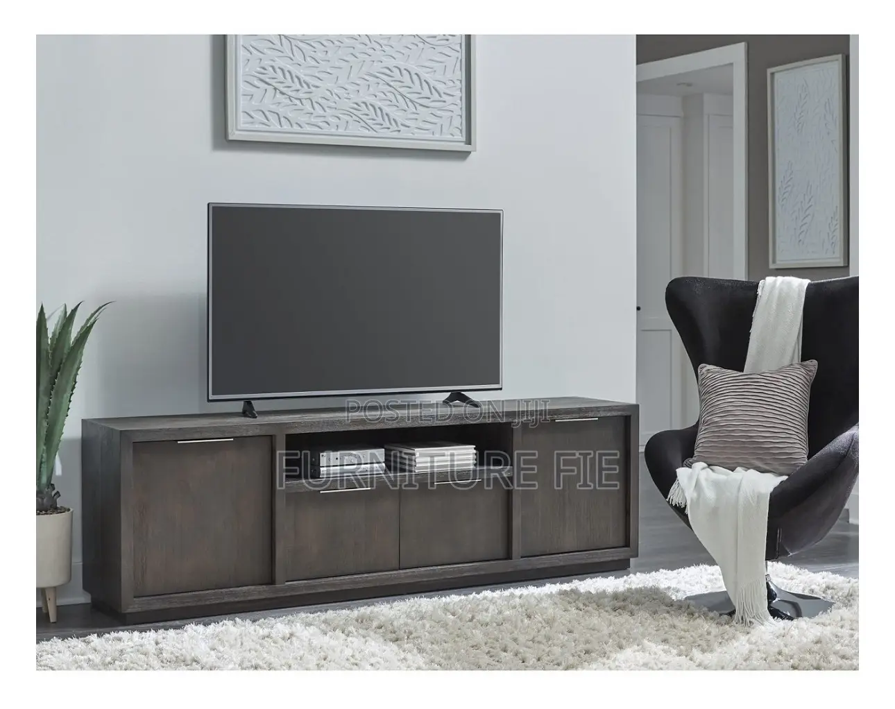 Tivie 84" Wood Entertainment Console From Macy’S Usa