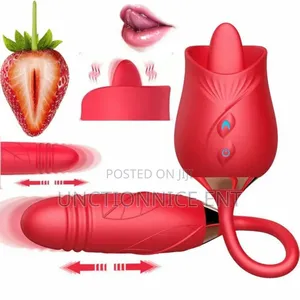 Two in One Self Reflexing Vibrating Tongue Licking Sex Toy Adult