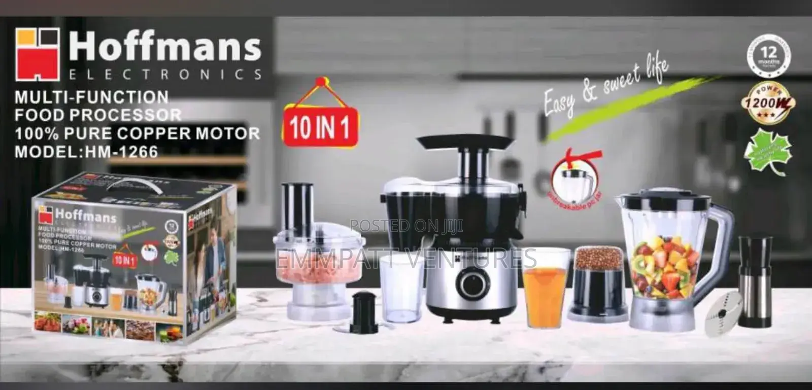 Hoffmans 10 in 1 Multifunctional Food Processor