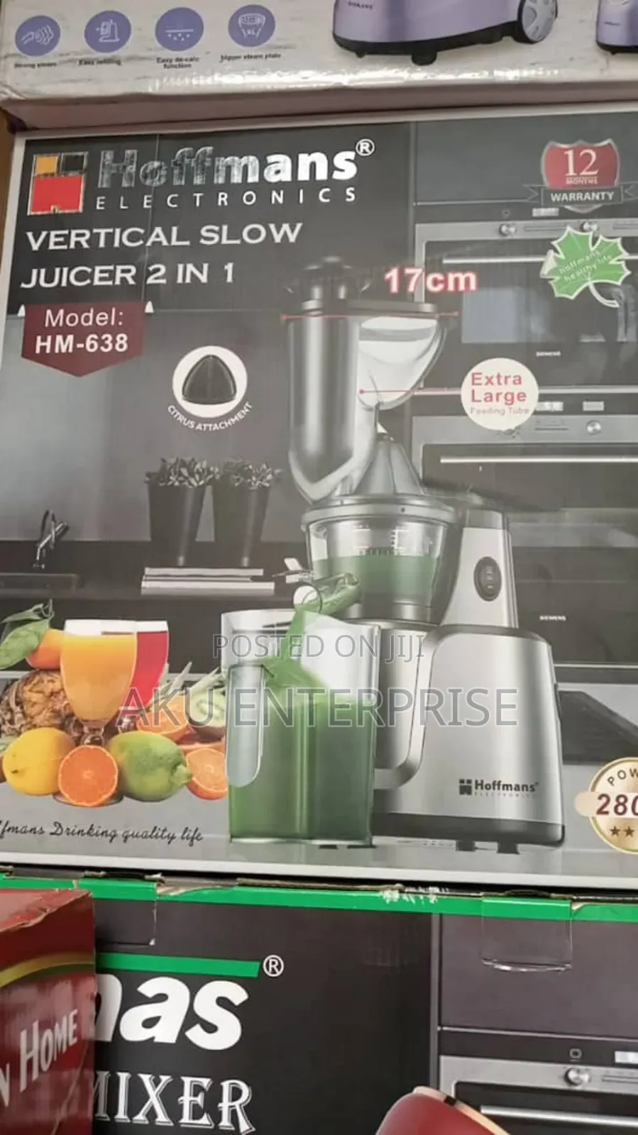 Hoffman 2 in 1 Slow Vertical Juicer