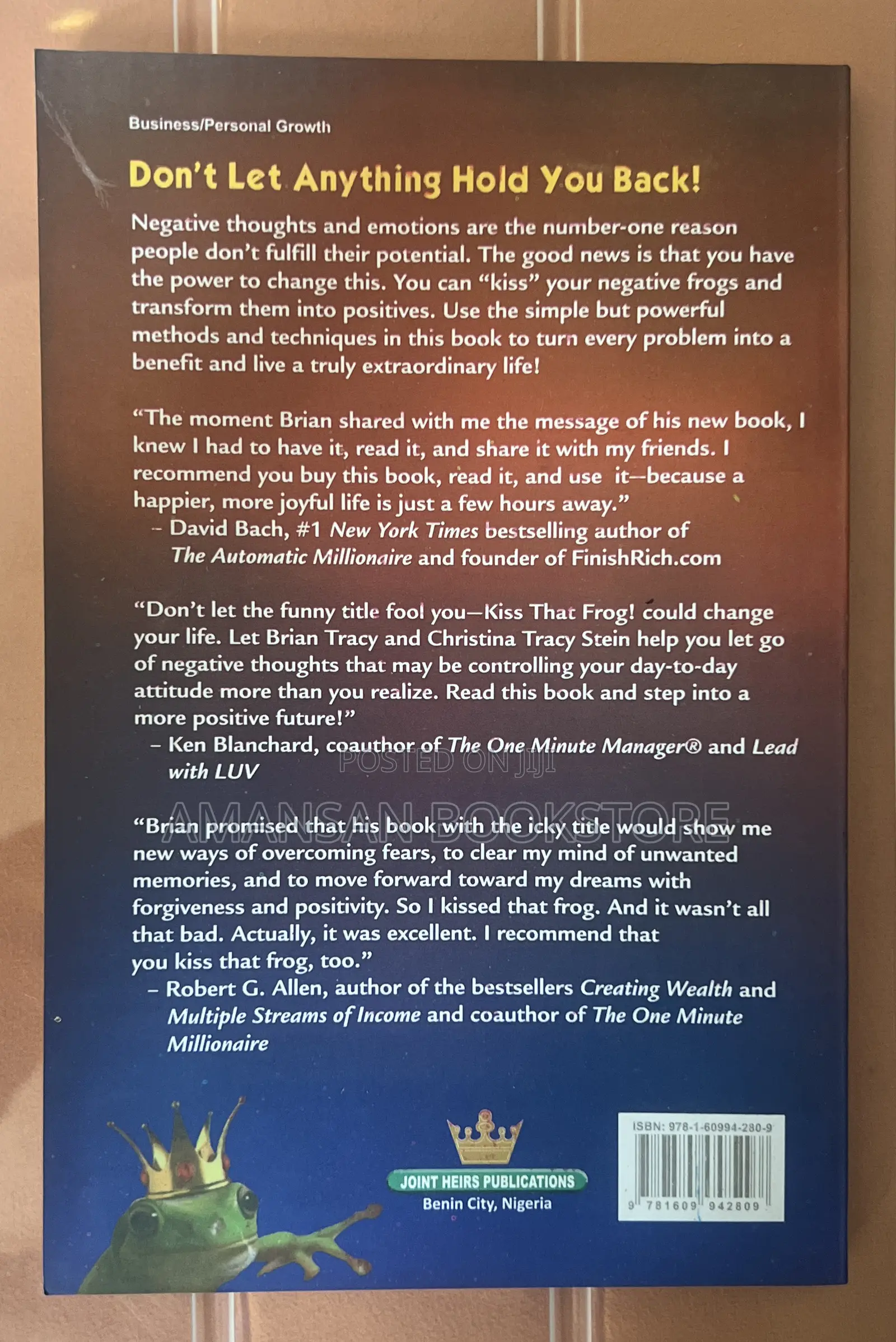 Kiss That Frog By Brian Tracy And Christina Tracy Stein