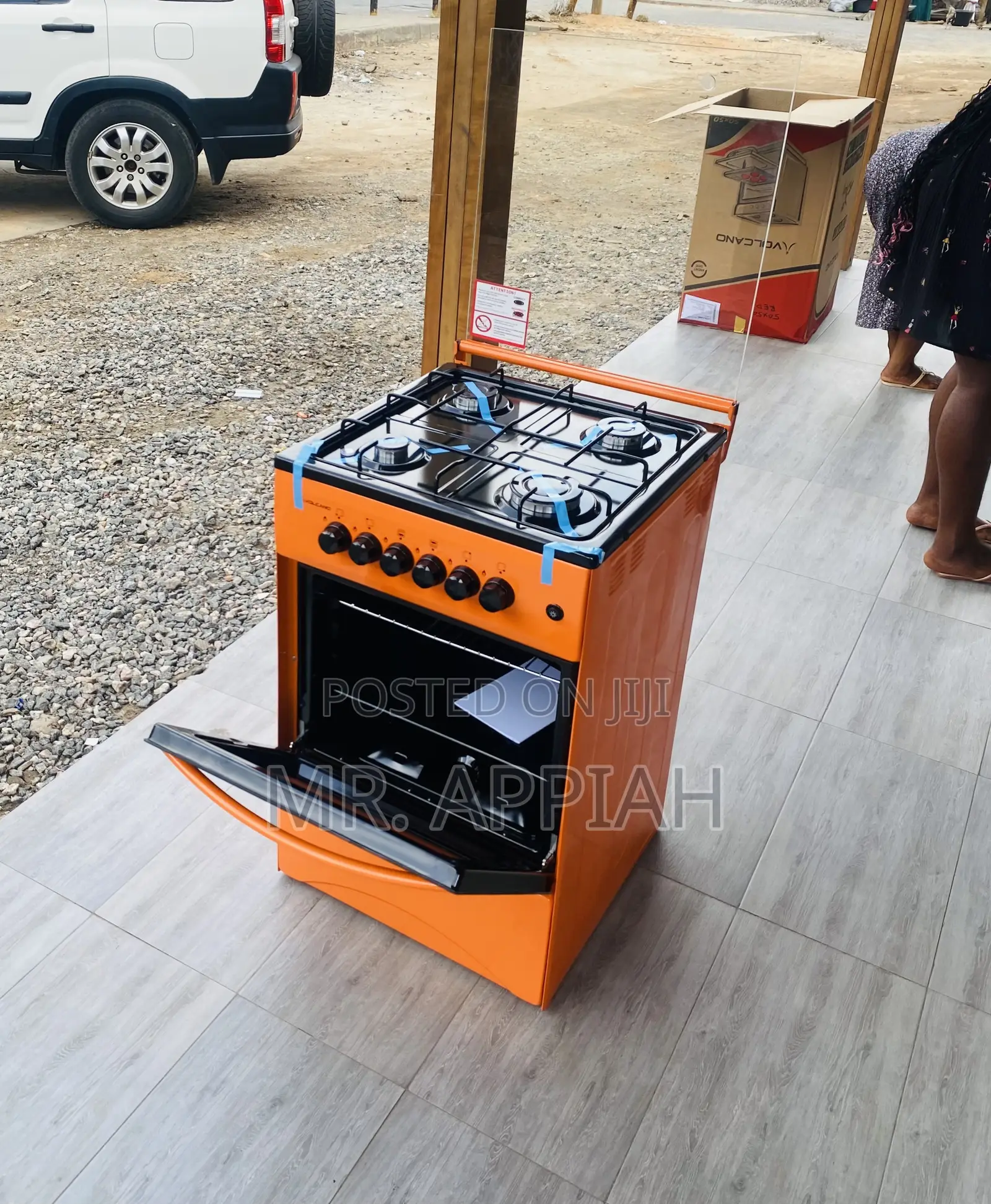 Unique Volcano 50x50 Gas Oven 4 Burner(Orange) 