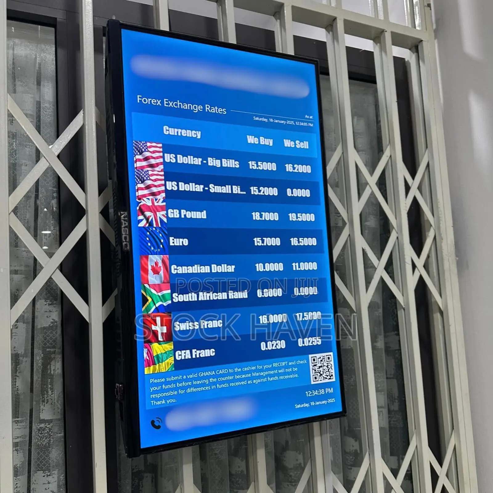 32 Inch Exchange Rates Board