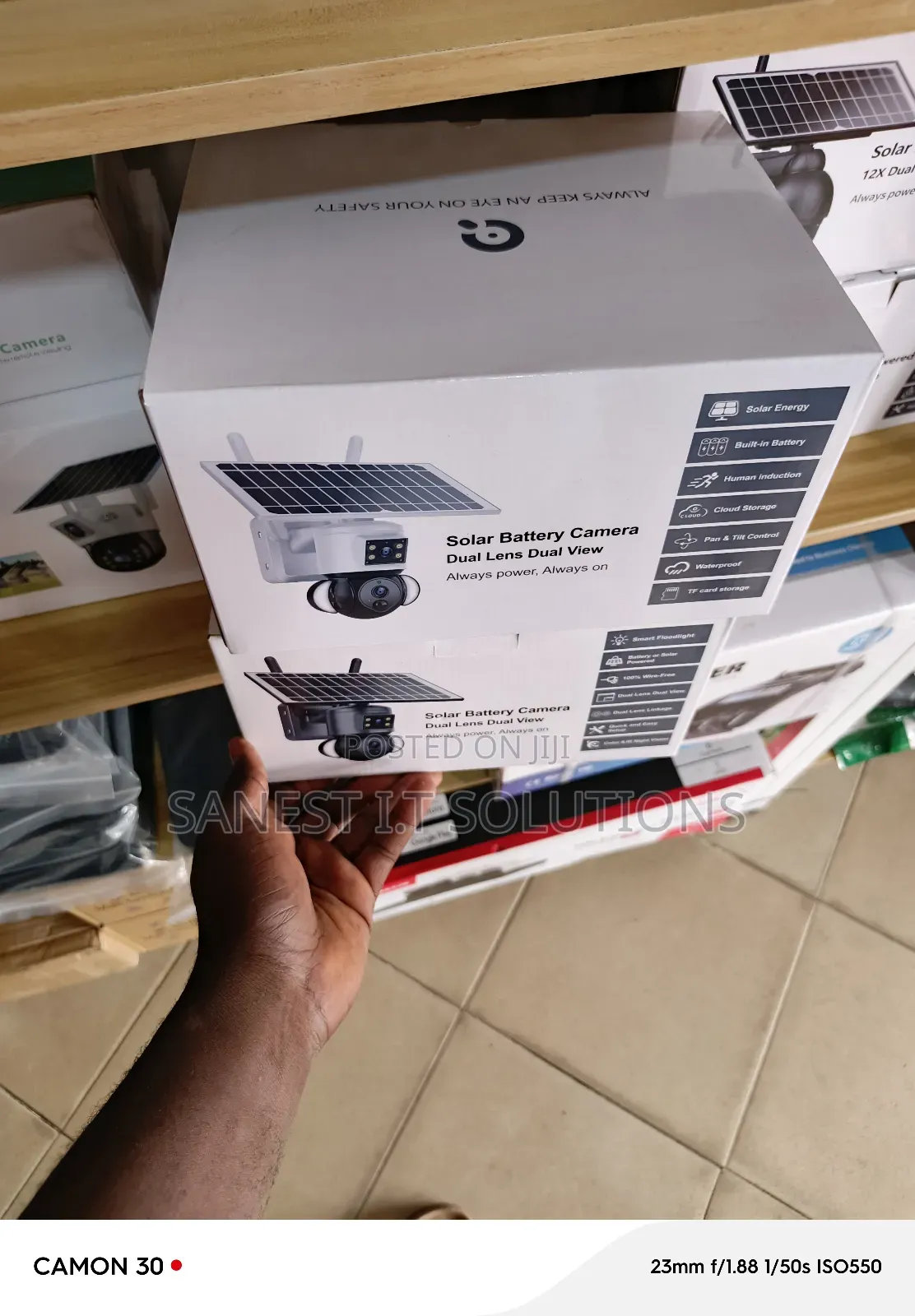 4g Solar Battery Camera Dual Lens 2 View Camera