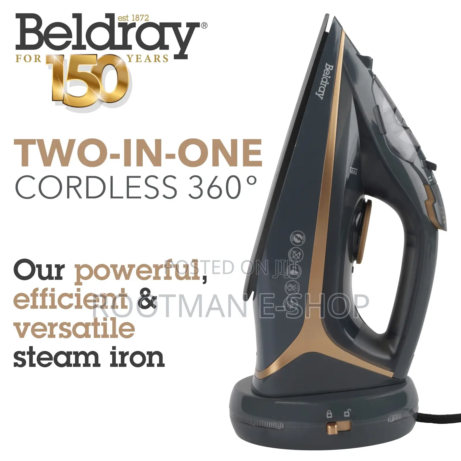 BELDRAY 2 In 1 CORDLESS Steamiron-rosegold Specialedition