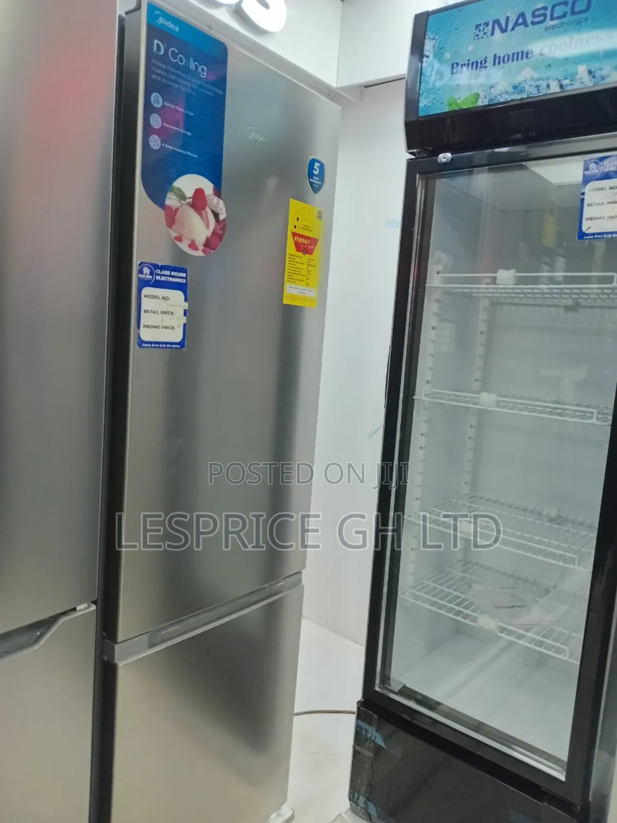 Midea 262L Double Door Freezer - Fresh Food Storage