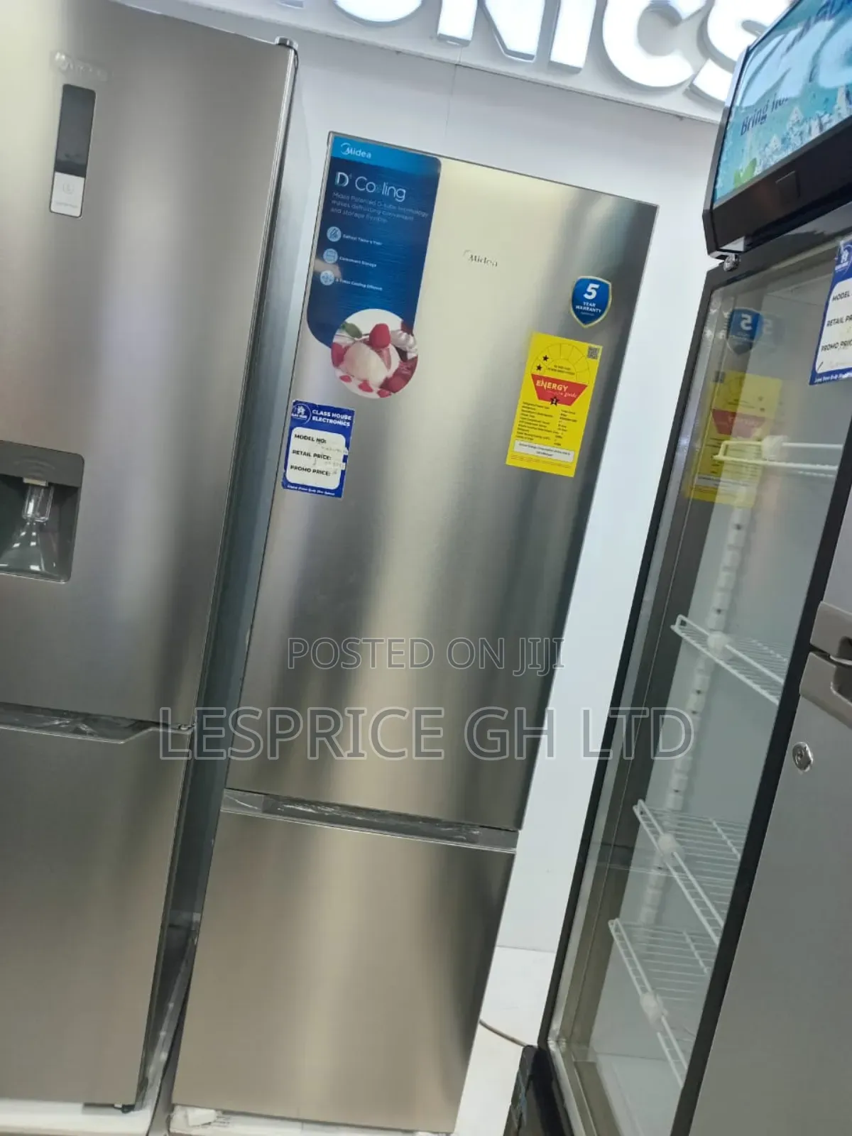 Stylish Midea 262L Silver Fridge