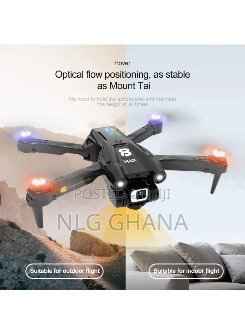 2000mah PRO Max Rc Drone With Dual Camera Obstacle Avoidance