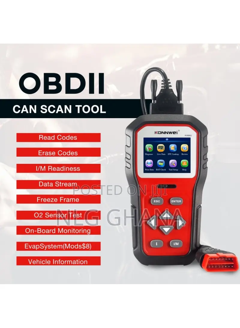 OBDII Engine Fault Code Reader Erase/Reset Codes Diagnostic