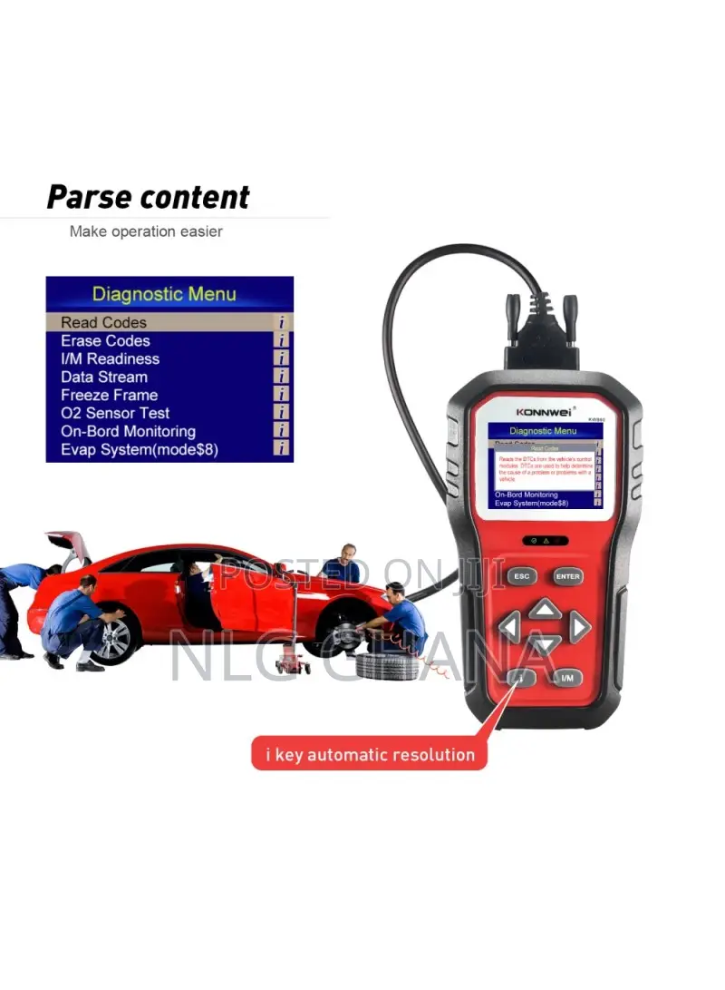 OBDII Engine Fault Code Reader Erase/Reset Codes Diagnostic