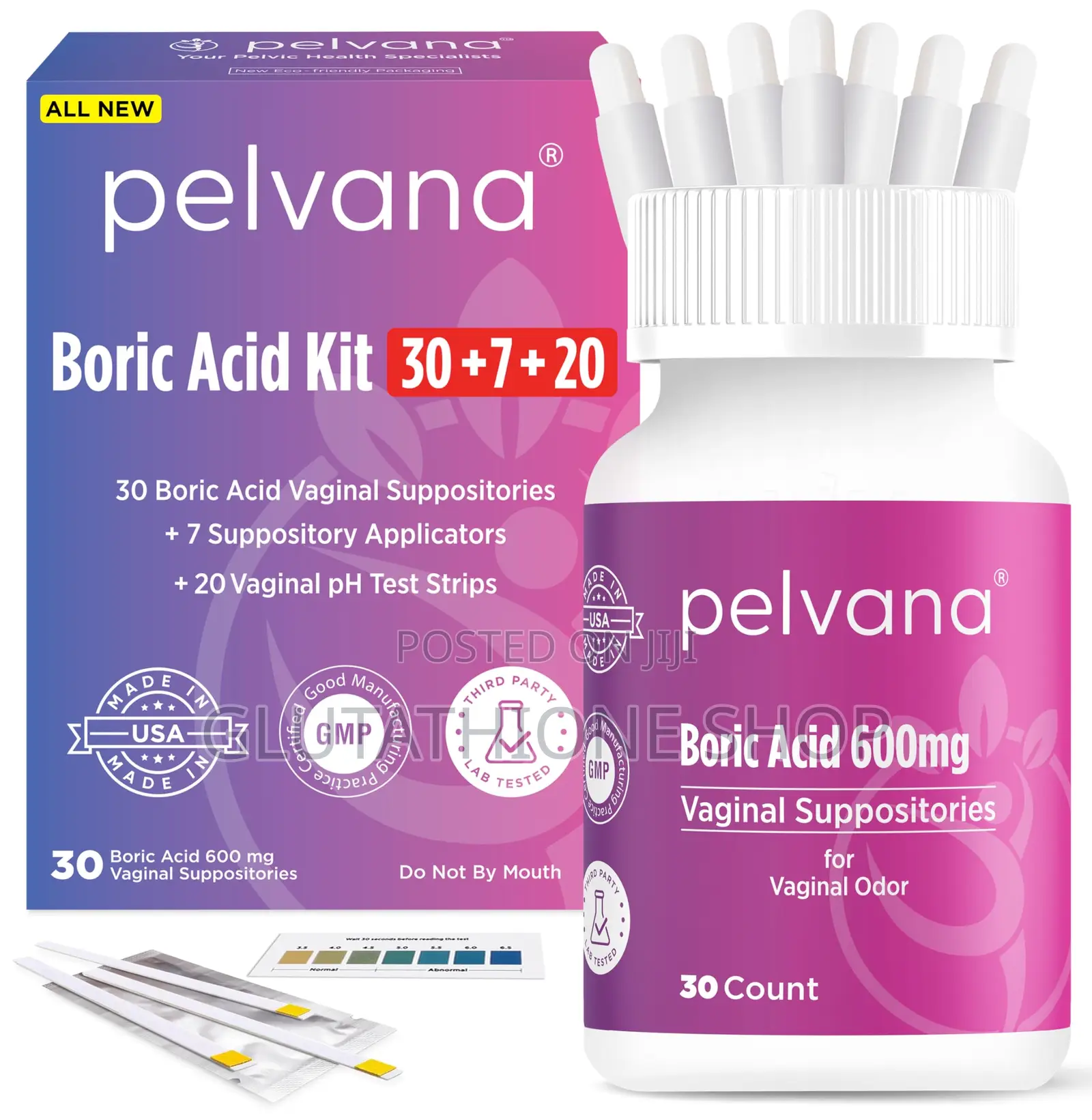 Pelvana Boric Acid Suppositories for Women