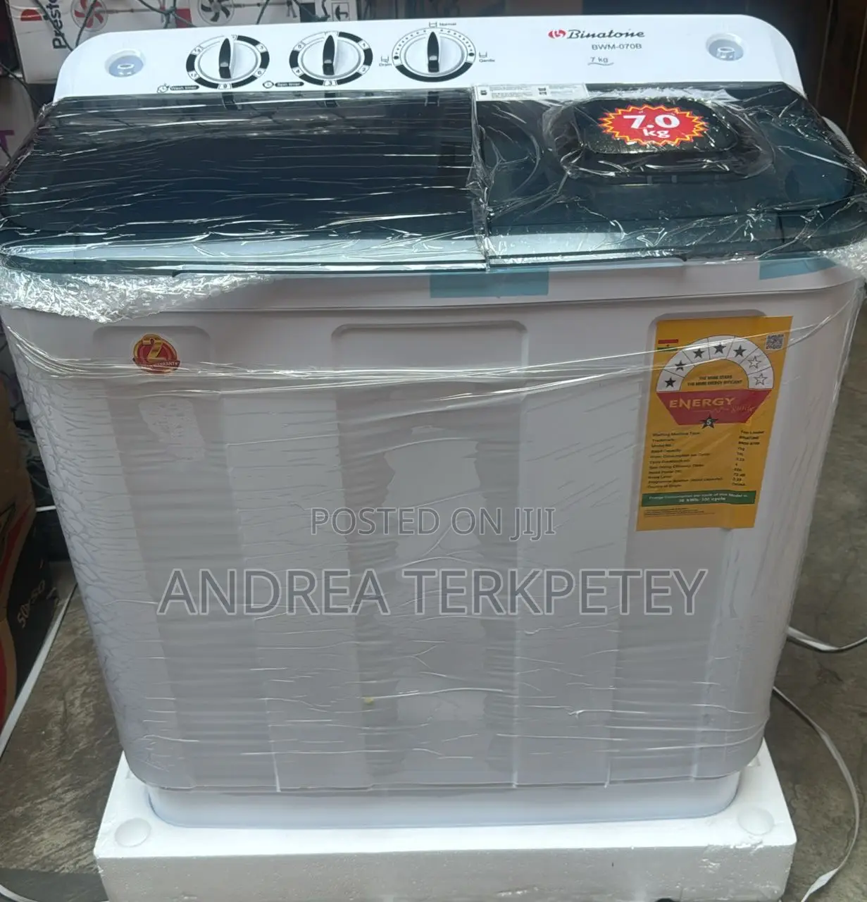 7kg Washing Machine Binatone