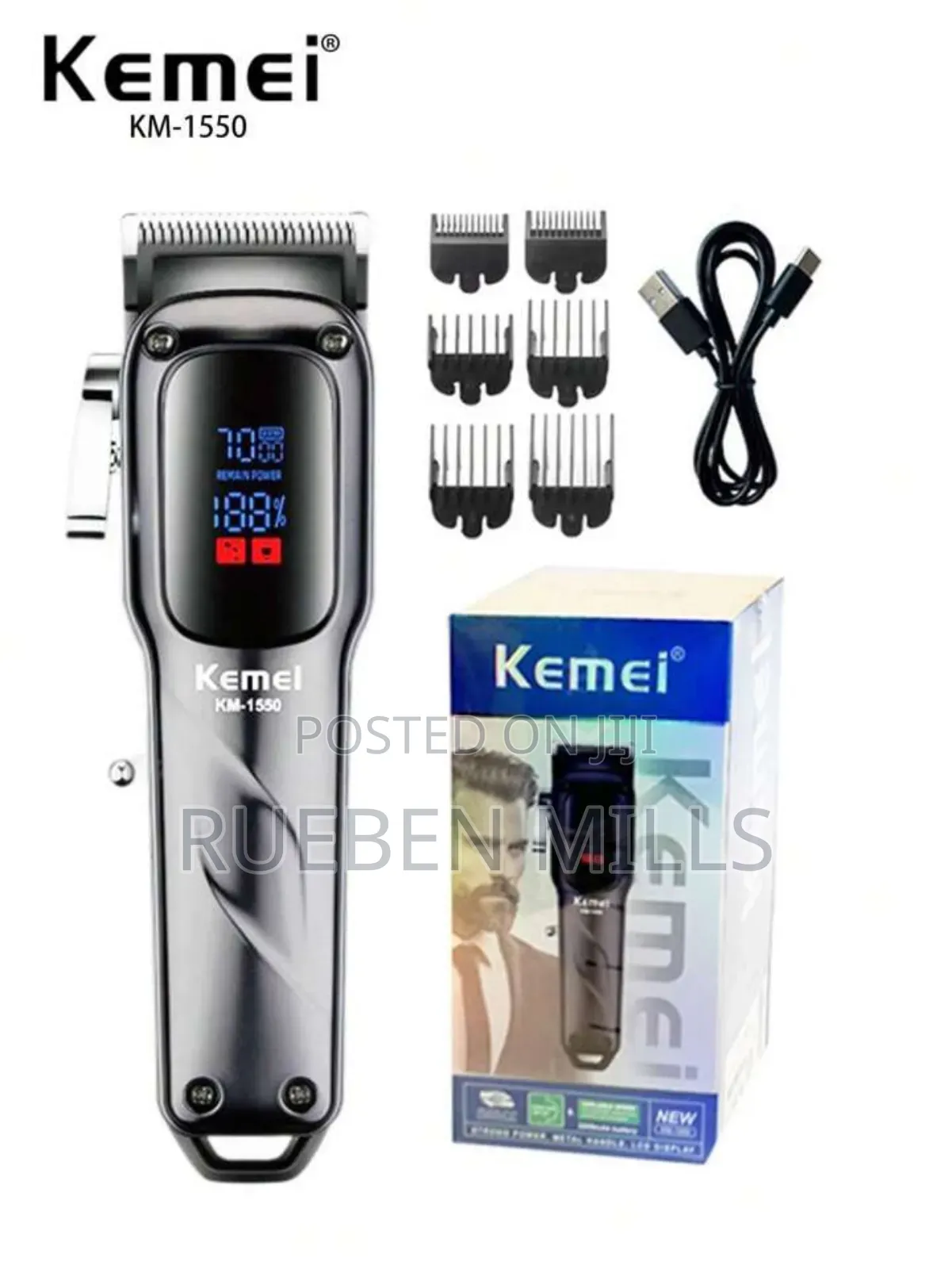 Kemei KM1550 Fine Steel Blade Hair Clipper Barbering Machine